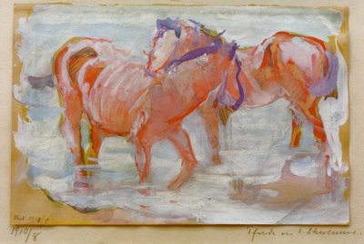 Horses in the Water by Franz Marc